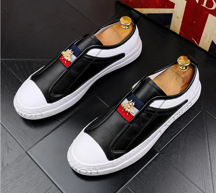 2020 NEW Luxury Casual Shoes Men Loafers Slip on High Quality Designer Moccasins Sneaker Footwear Male black white | Обувь