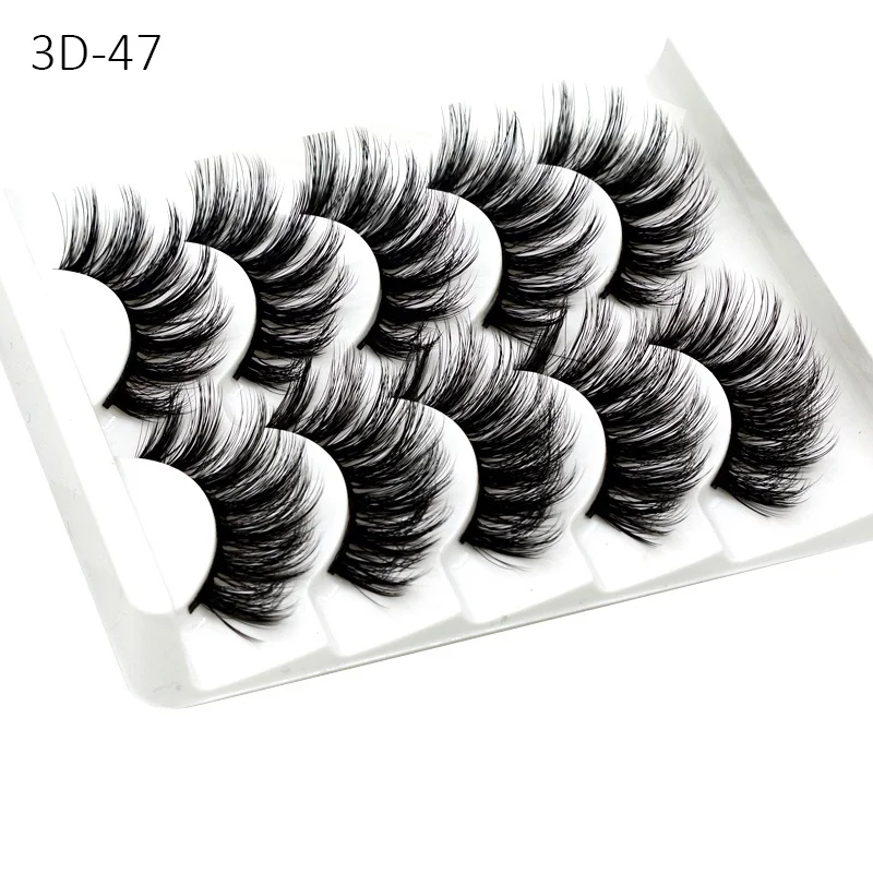 

5Pairs Natural/Thick Charming Long Eye Lashes Wispy Curler Eyelash Makeup Beauty Extension Tools Mink Hair False Eyelashes