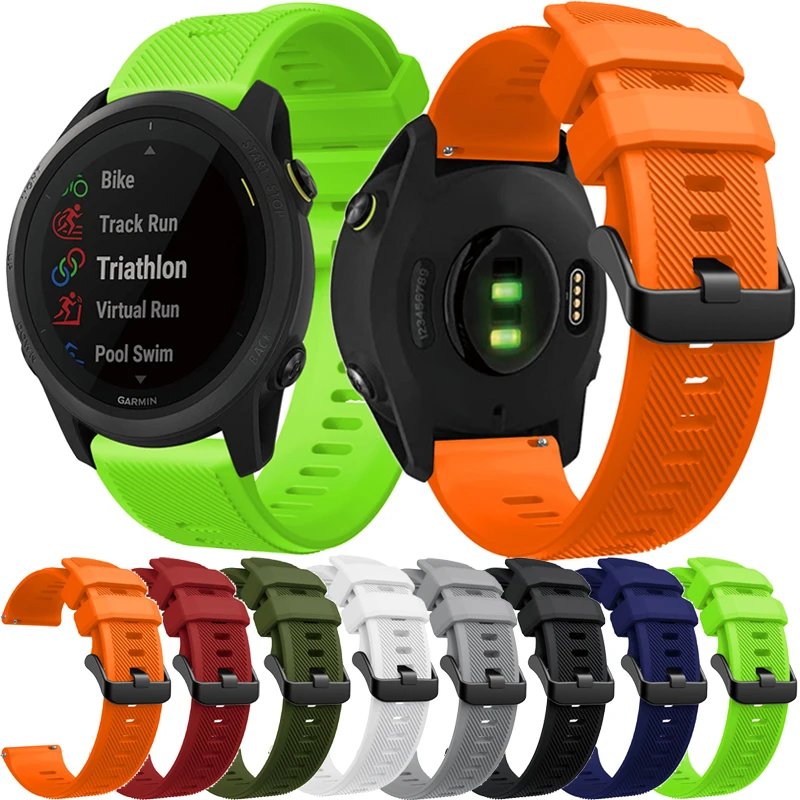 Silicone Strap for Garmin Forerunner 745 GSP Smart Watch Bracelet Quick Release Sport Straps Correa Belt Accessories Wristband