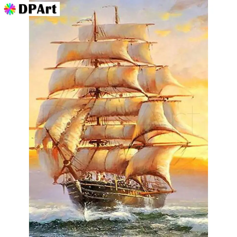 Daimond картина 5D полный квадратный/круглый Морской парусник алмазная вышивка