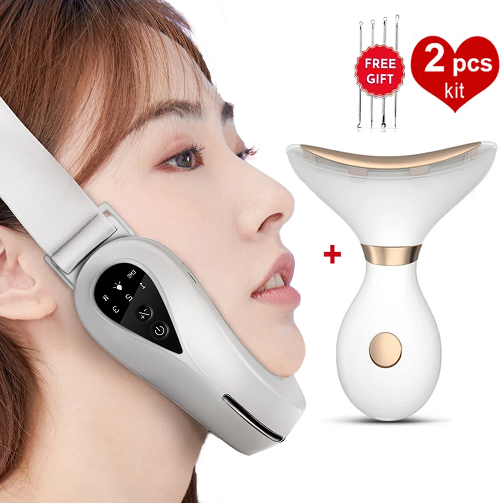 

Электрический V-образный редуктор для лифтинга лица с двойным подбородком, лифтинг, похудение, устройство с подсветильник кой, массажер для ...