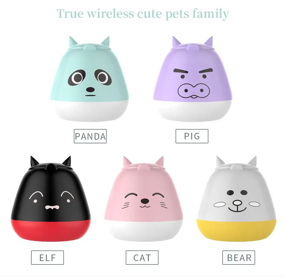 BEESCLOVER TWS Bluetooth 5 0 наушники милые Мультяшные настоящие Беспроводные спортивные