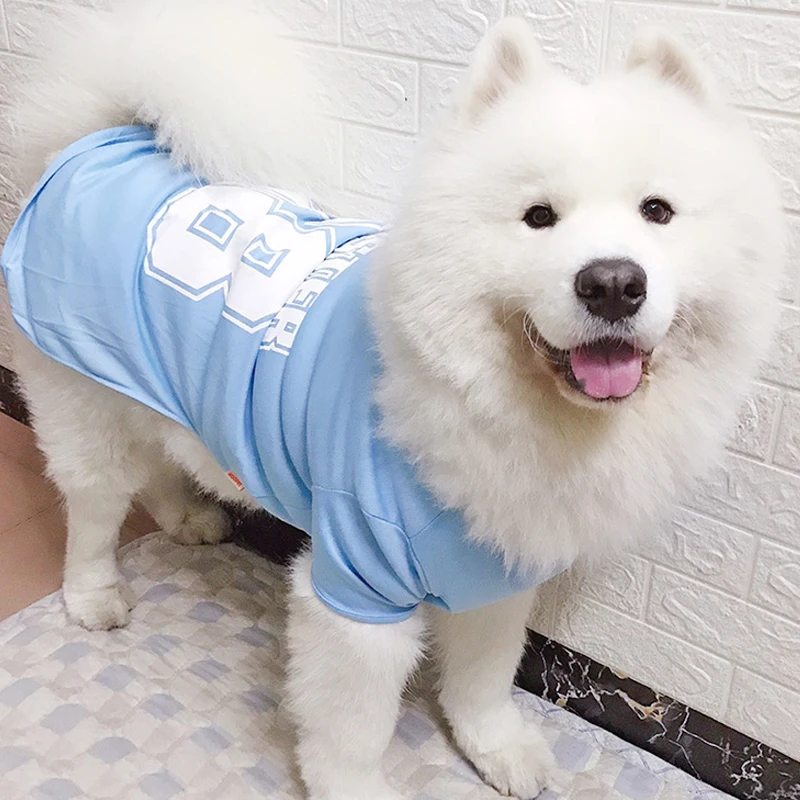 Рубашка для собак базовая одежда Мягкая и дышащая хлопковая футболка Одежда