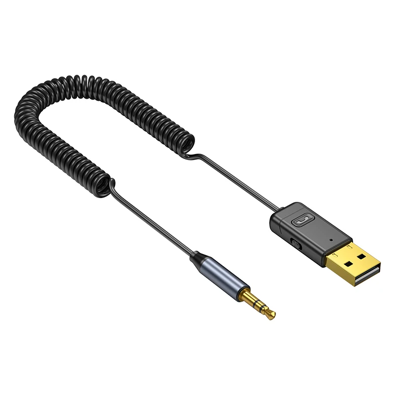 

KORSEED USB Bluetooth Receiver For Car 3.5 3.5mm Jack Aux Bluetooth 5.0 Adapter Wireless Audio Music Bluetooth Transmitter