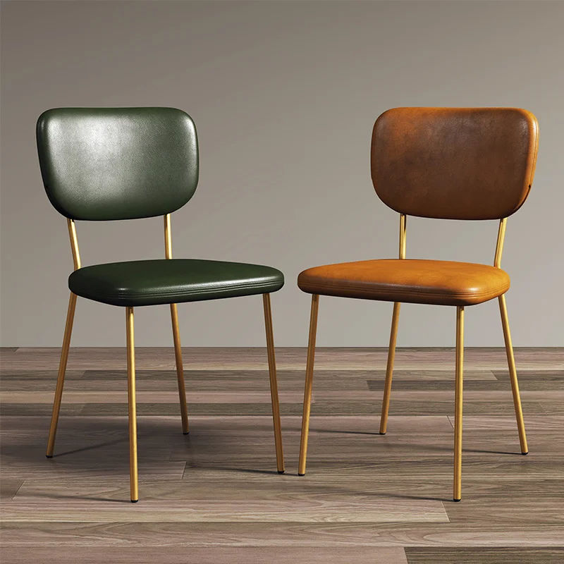

Light luxury dining chair Modern simple household single back chair Nordic restaurant iron makeup chair
