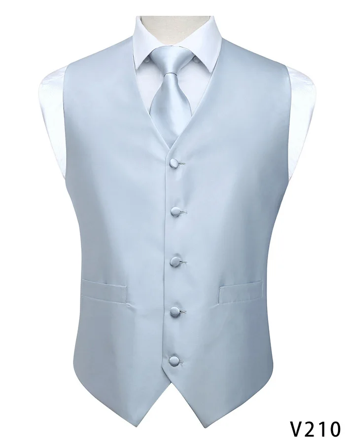 V210 Мужской классический однотонный галстук-бабочка на свадьбу, жаккардовый жилет, нагрудный галстук, вечерние галстуки - Цвет: V210