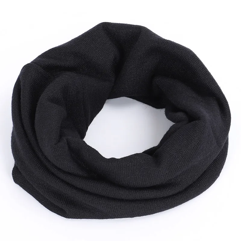black scarf 1 шт. зимние теплые матовый однотонное бархатное хлопковое мягкая для Шеи Теплее Круг капота петли шаль-снуд уличный шарф для Для мужчин Для женщин - Цвет: black scarf