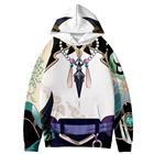 Genshin Impact XIAO 3D модный осенний костюм Winer Толстовки Спортивная одежда с капюшоном Молодежная кавайная японская женскаямужская с капюшоном
