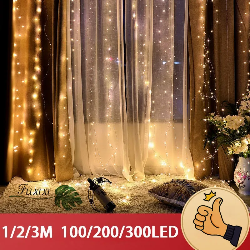 

Garland Curtain Lamp String Lights Christmas Lights Outdoor Fairy Lights Christmas Decorations for Home Room Light Garland Led