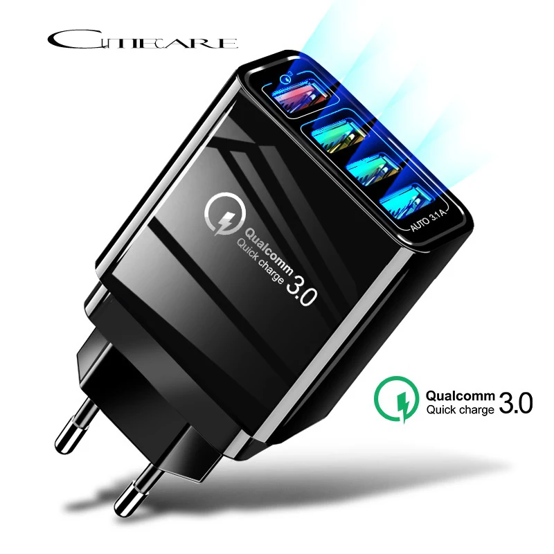 QC 3 0 4 48 Вт Быстрая зарядка USB prot зарядное устройство для iPhone 6 Samsung Huawei Xiaomi