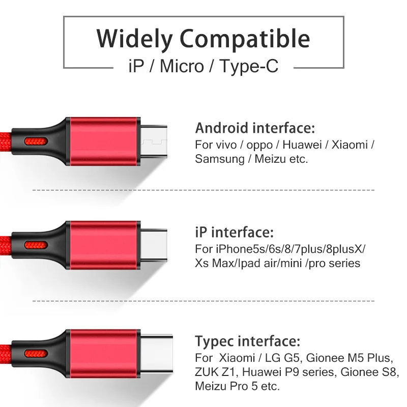 3 in 1 usb cable type c to usb c micro usb phone charger cable pd charge cable for iphone 12 nylon cable cellphone accessories free global shipping