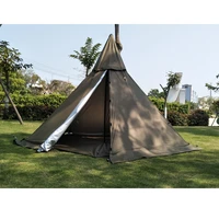 a5 pyramid tent with a chimney holea tower smoke window tent park survival indian tent field survival outdoor tent