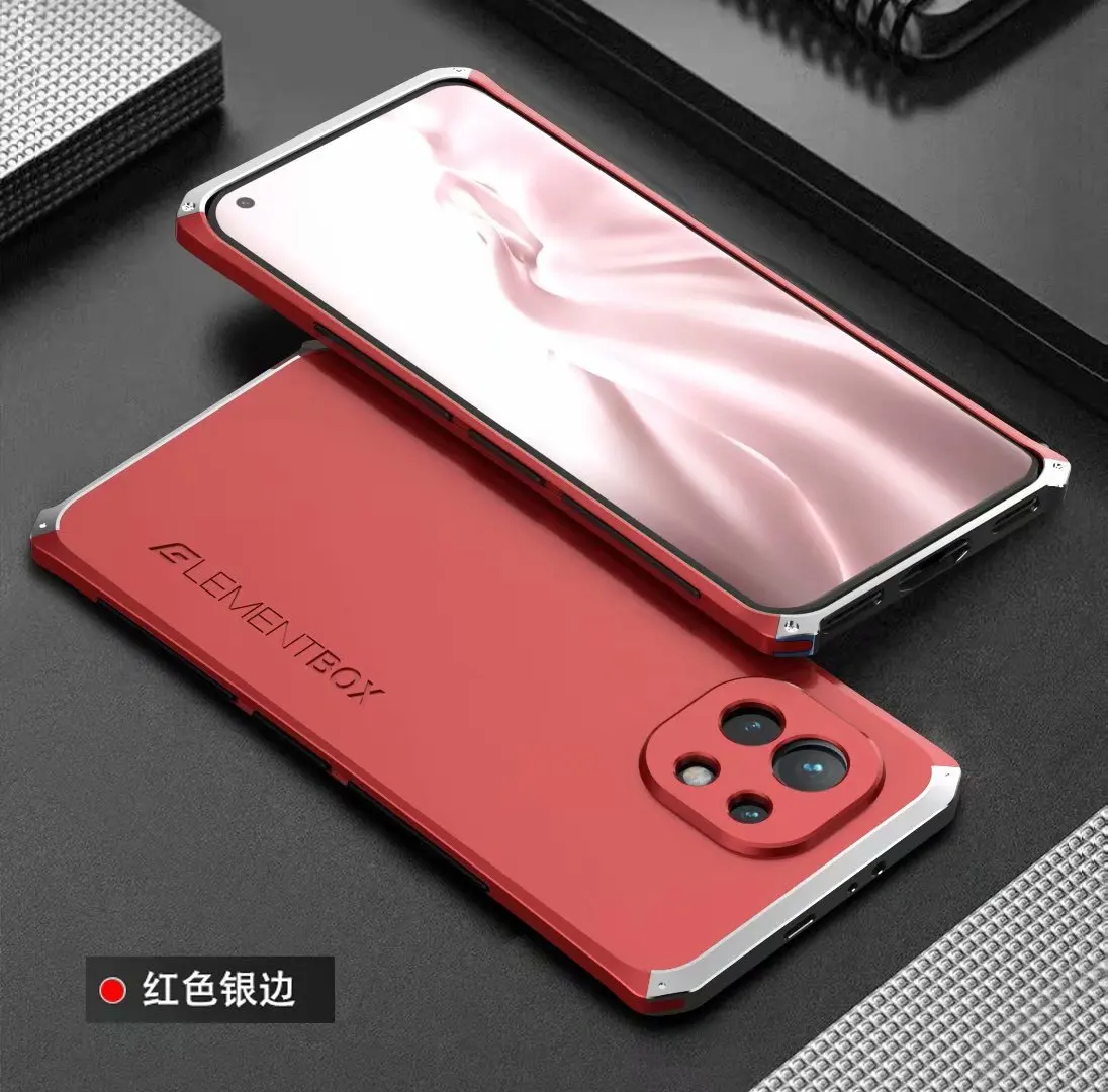 Противоударный чехол для Xiaomi MI11 Mi 11 из алюминия и поликарбоната - купить по