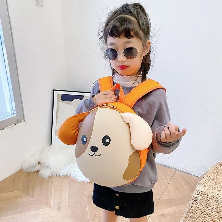

New Korean Style Kids Eggshell Bag Cartoon Animal Trendy Cute Calf Waterproof Backpack Kindergarten Children's Schoolbag LB385