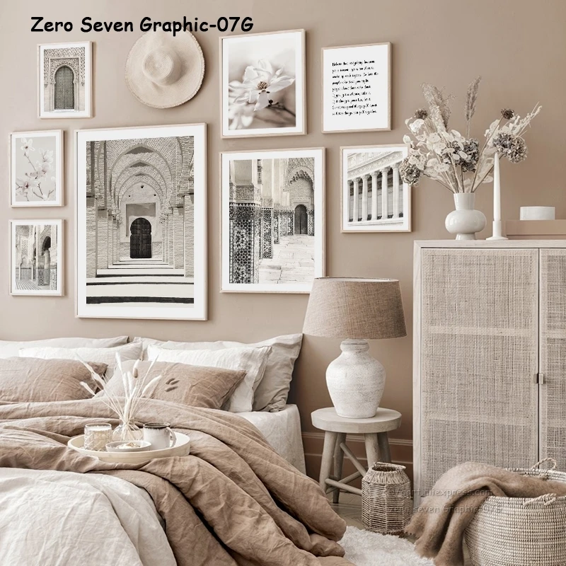 Холст Плакаты принты скандинавские арочные Прихожая Исламская архитектура