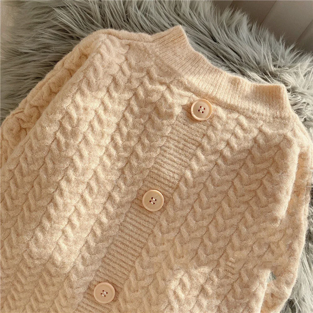 Woman 2021 knitting Suit Skirt Two-piece Autumn Winter Pullover Tops + Short Sweater Chic Lotus Leaf Hem |
