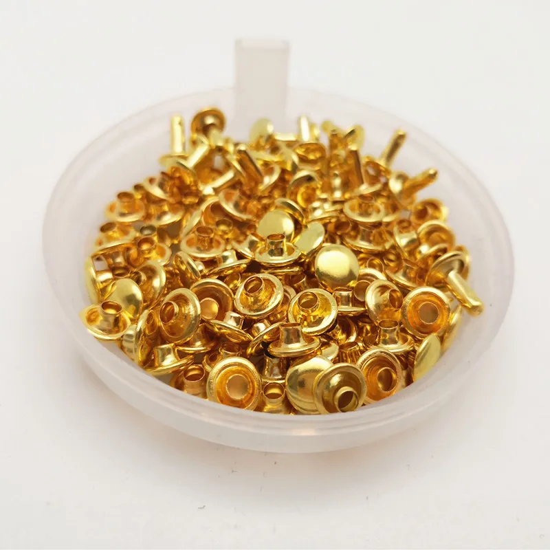 100 шт. 6 мм круглая двойная заклепка гвоздик столкновения Металлический Шип рок