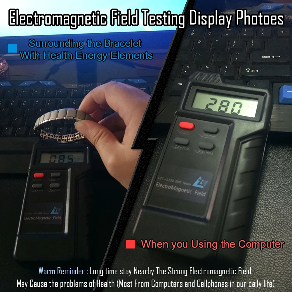 Новый модный браслет из нержавеющей стали с эластичным энергетическим балансом