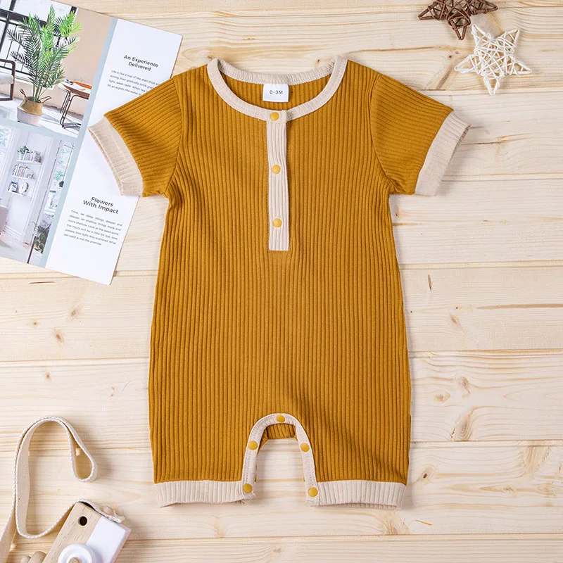 

0-12M High-quality short-sleeved romper Kids Baby Boys Girls Short Sleeve Jumpsuits Romper Summer Baby Boy Romper