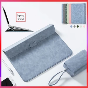 laptop sleeve stand cover for macbook air pro 13 15 16 m1 2020 a2338 a2337 case for huawei asus hp dell 12 13 3 14 15 6 inch bag free global shipping