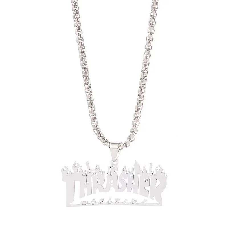 Уличный хип-хоп из нержавеющей стали с закалочными буквами подвеска в виде