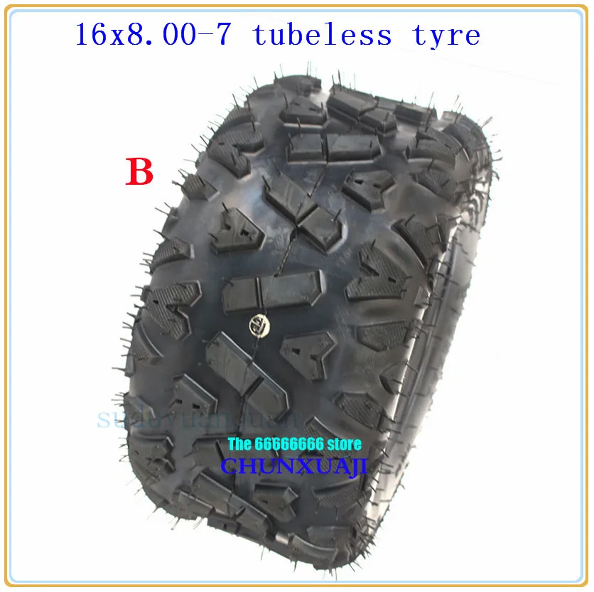Внедорожные шины 16x8-7 ATV &amp Go-Kart вездеходные 16x8.00-7 16/8-7 бескамерные для шоссе