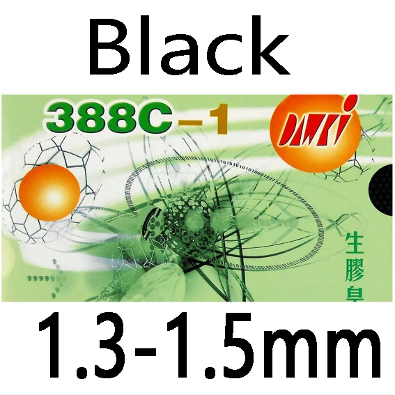 Dawei 388C-1 King of Medium Pips-Out резиновый пинг-понг с губкой - Цвет: Black 1.3-1.5mm