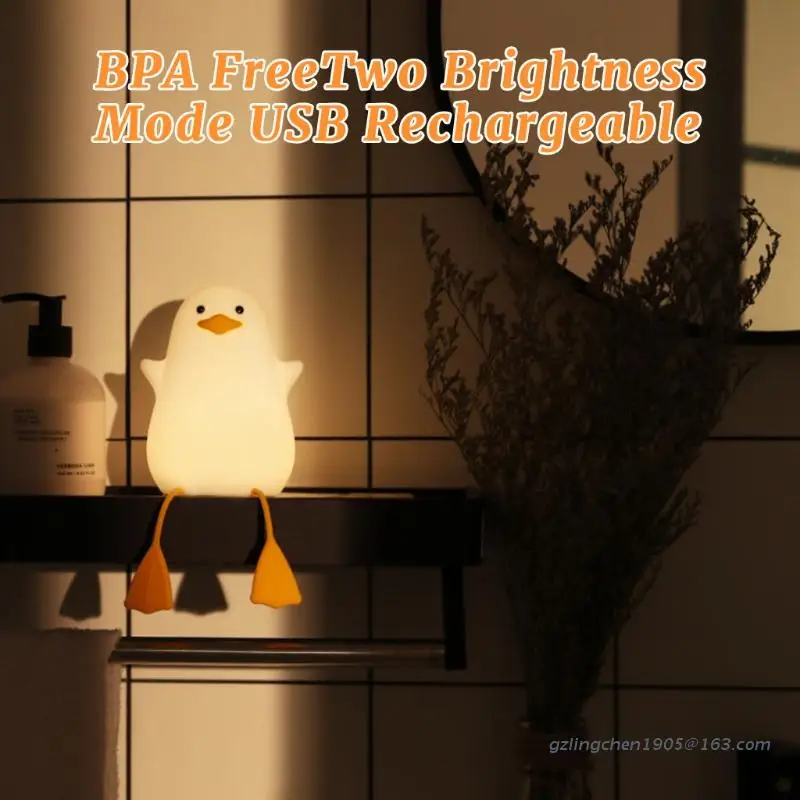 P8DE милый мультяшный ночник в форме чайки с сенсорным управлением USB