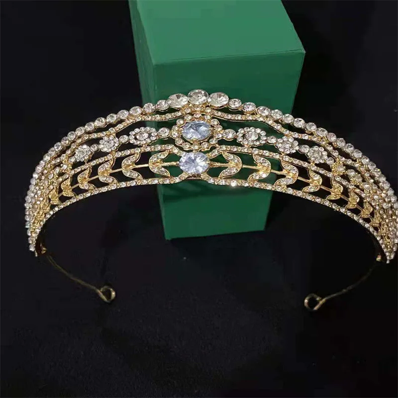 

New Crown Headdress European and American Atmosphere Baroque Wedding Hair Accessories High-end Bridal Crown Wedding Accessories