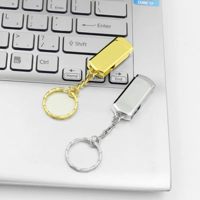 Водонепроницаемый USB флеш-накопитель, металлический флеш-накопитель, 4 ГБ, 8 ГБ, 16 ГБ, 32 ГБ, 64 ГБ, флешка, флешка с брелком