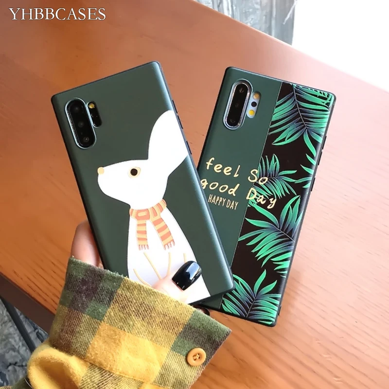 Чехлы YHBBCASES для Samsung Note 10 8 9 мультяшный тисненый Чехол кенгуру телефона Galaxy S8 S9 S10