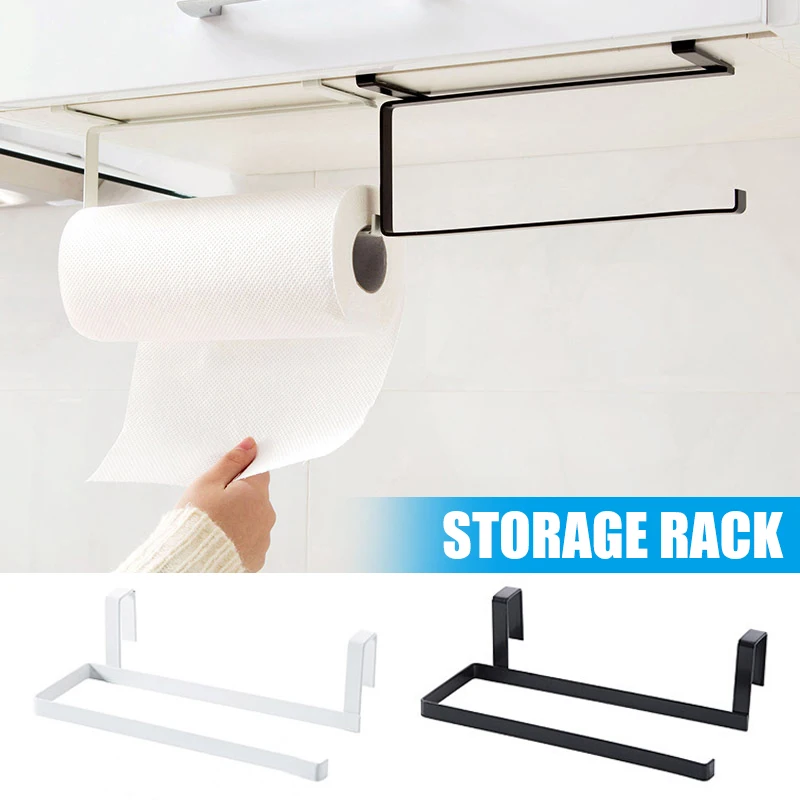 

New Toilet Roll Holder Storage Shelf Bathroom Towel Paper Holder Stand Organizer Racks Kitchen Cabinet Paper Towel Hanger Racks