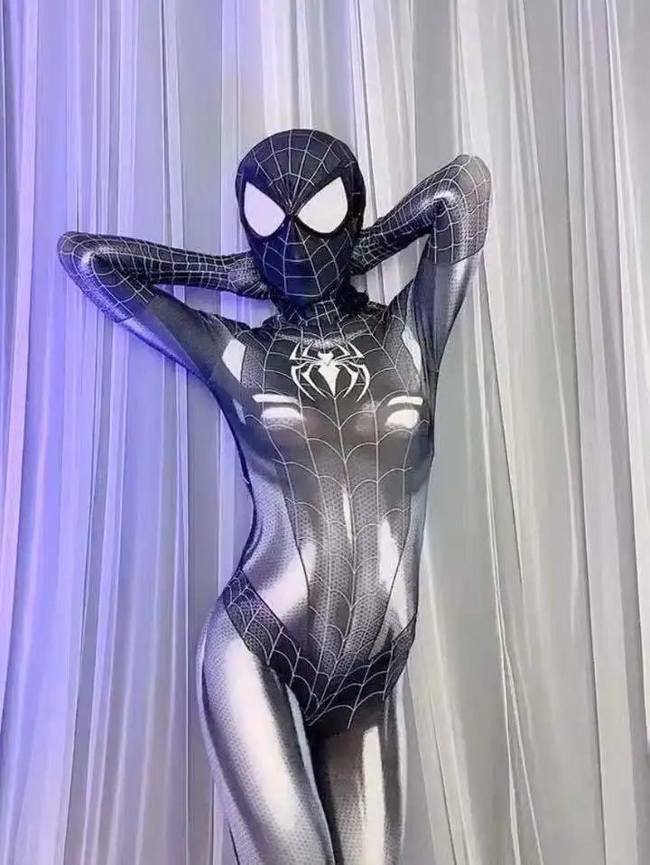 Women's Jumpsuit Sexy Black Sheath Suit Supergirl Superhero Cosplay Costume Party Carnival Fancy Clothes Female Bodysuit 2021 |