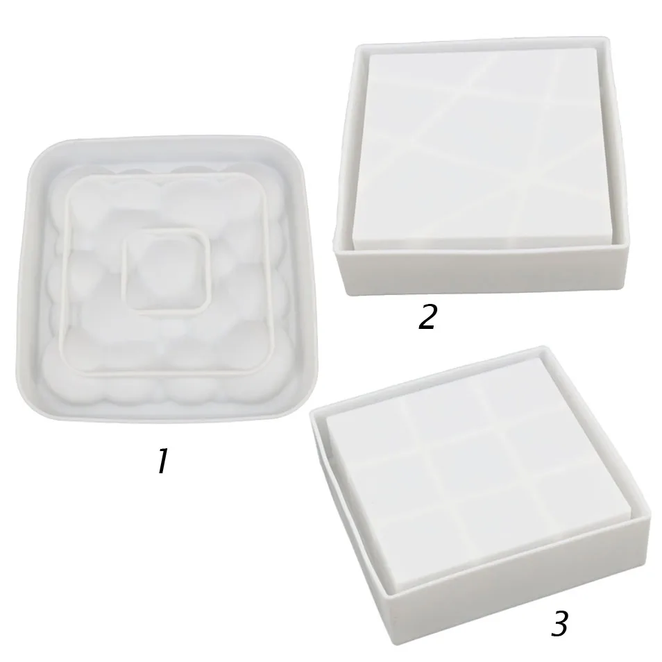 FILBAKE квадратным кубическим решетки в форме цвет красного вина торта силиконовые