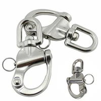 swivel snap hook 70mm 316 stainless steel quick release boat chain shackle