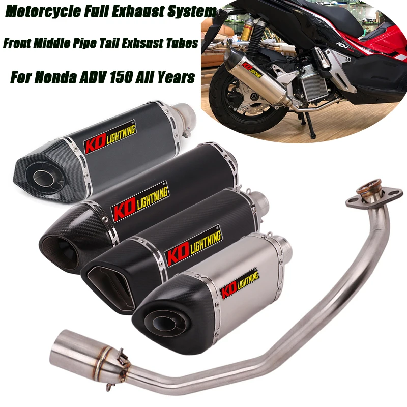 

For Honda ADV 150 Until 2020 Motorcycle Front Middle Tail Exhaust Pipe Replace Original Full Tubes System Set installation