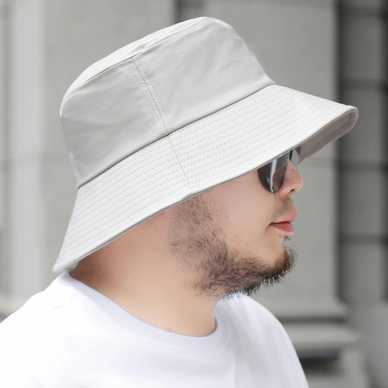 

Cotton Oversize Panama Hat Cap Big Head Man Outdoor Fishing Sun Hat Lady Beach Plus Size Bucket Hat 54-58cm 58-63cm