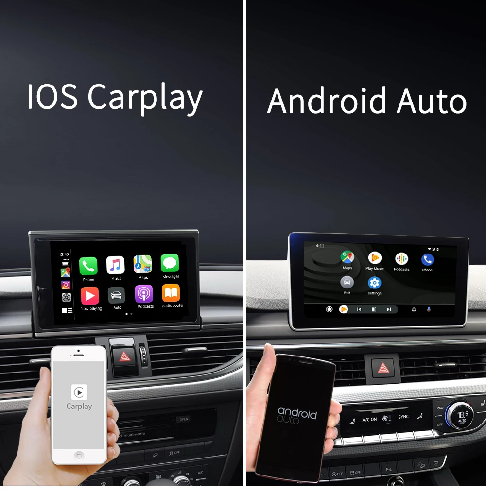 Carlinkit беспроводной CarPlay для Audi A6 A7 A8 C7 Q7 2010- MMI 3g/3g+ интерфейс muItimedia CarPlay& Android авто комплект модернизации