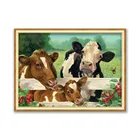 Набор для вышивки крестиком 11 карат, набор для рукоделия сделай сам с животными, коровами, хлопковая нить, Печатный холст, украшение для дома, горячая распродажа