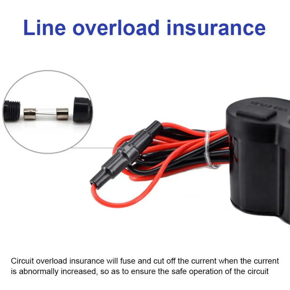 

Waterproof Motorcycle 12V Cigarette Lighter Power Charger USB Socket Kit Supply