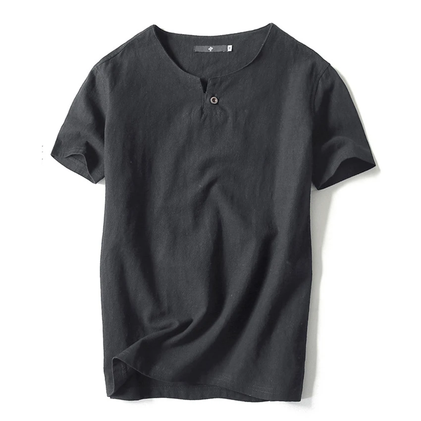 2021 летние топы в китайском стиле Мужская короткая рубашка с длинными рукавами