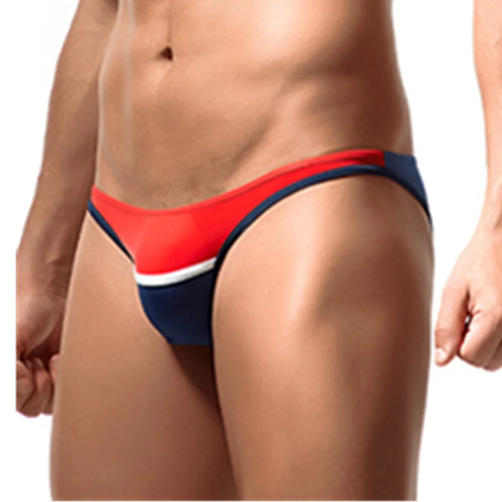 4/8 Pack Men Briefs Set Micro Pouch Underwear Low Waist Panties Ice Silk Underpants Ultra-thin U Convex Patchwork Underware |