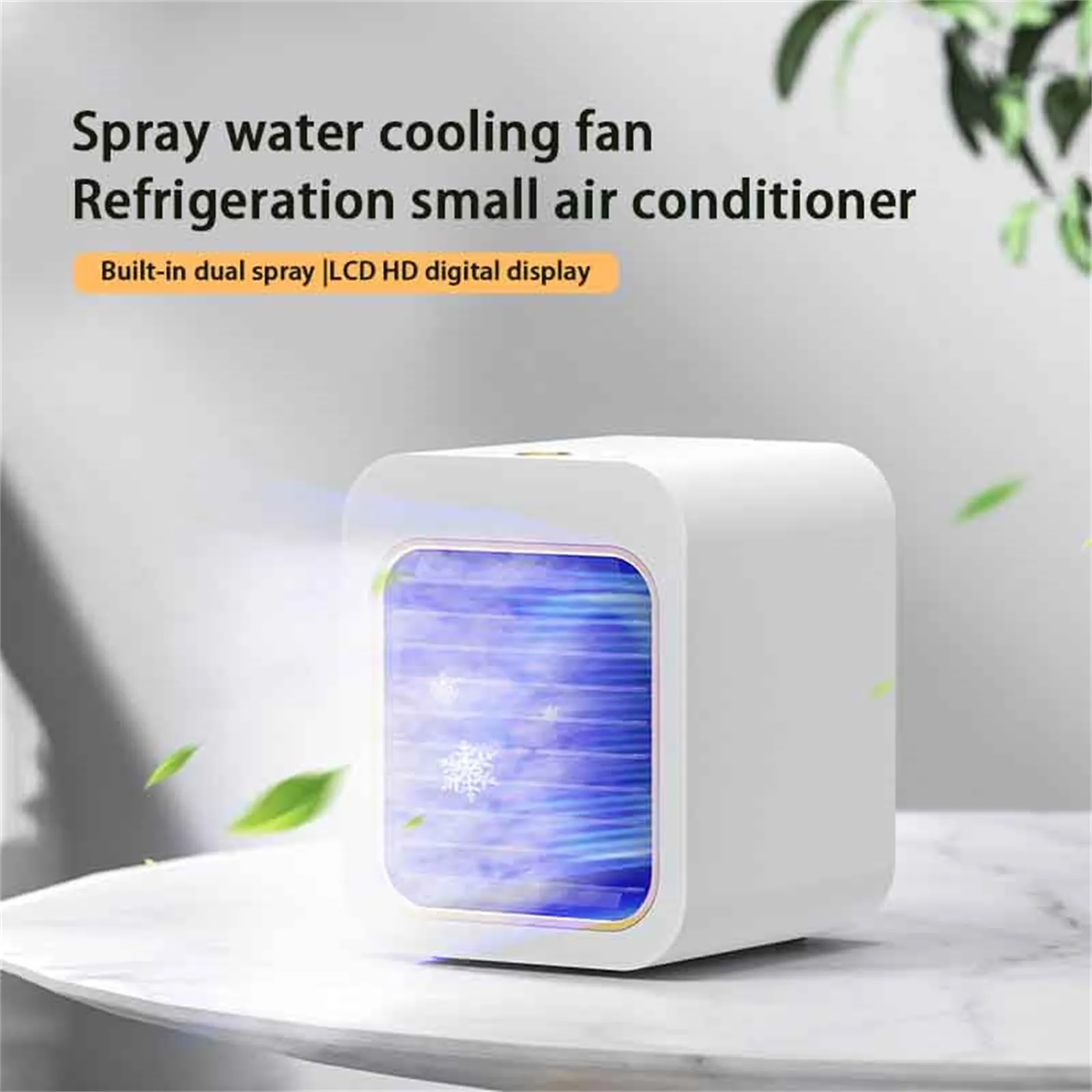 

USB Mini Portable Air Conditioner Humidifier Air Cooler Upgraded Mute Ultrasonic Air Humidifer for Home 2021 new arrival#