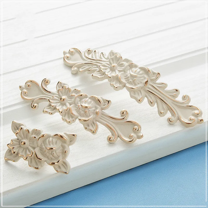 DXS цинка Aolly белого цвета и слоновой кости кабинет ручки кухонный шкаф дверные для