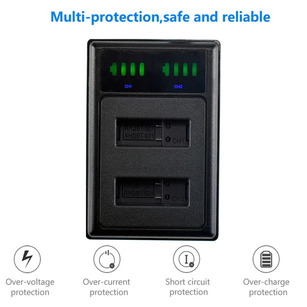 3X AHDBT 501 литий ионный аккумулятор + светодиодный USB двойное зарядное устройство с