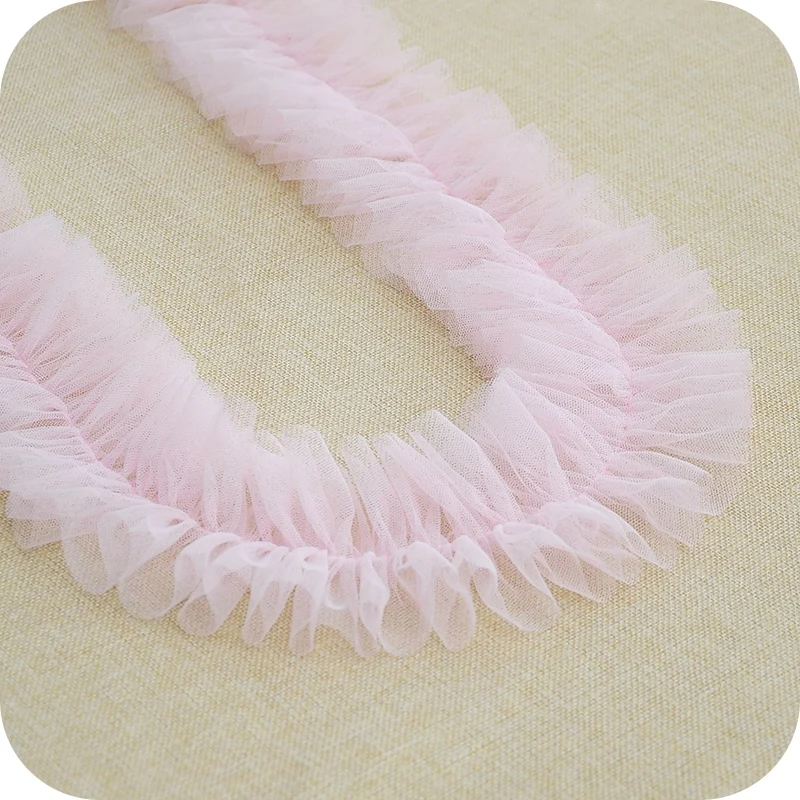 Сетчатая плиссированная кружевная лента 10 см | Дом и сад