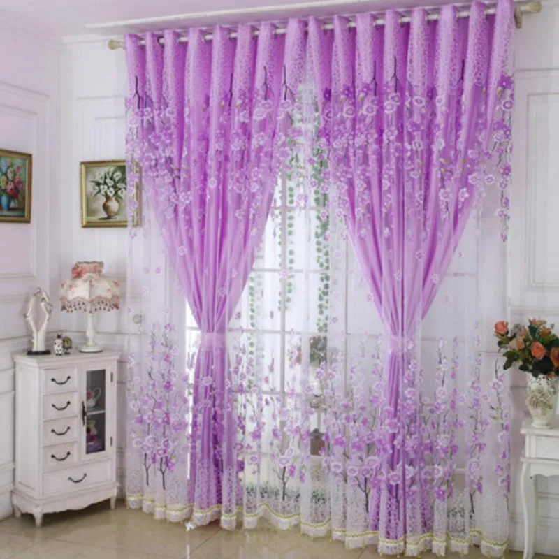 Тонкие зеленые занавески в пасторальном стиле s и экраны готовые для гостиной