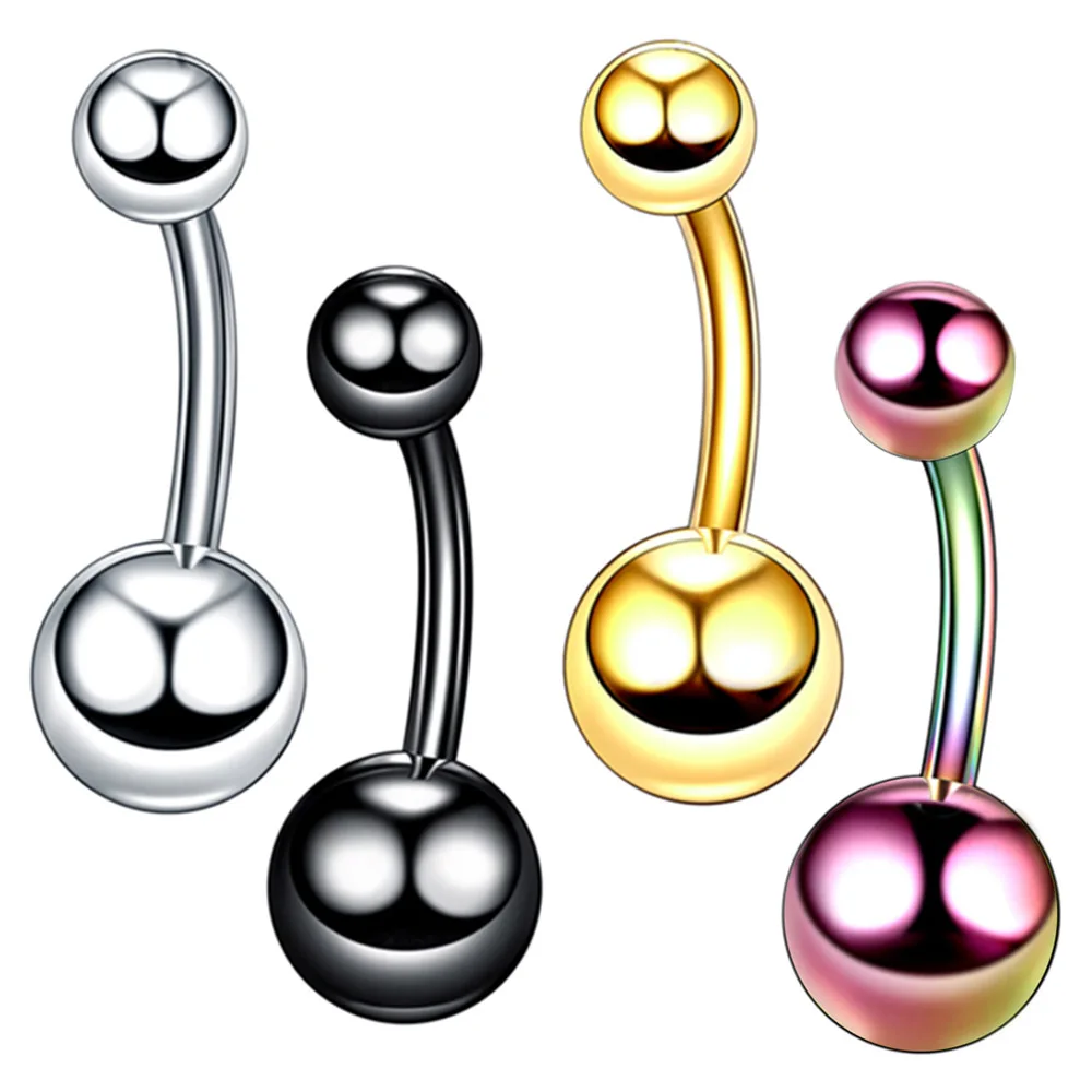 

1pc Stainless steel belly button ring 316 anti-allergic medical titanium steel belly button nail