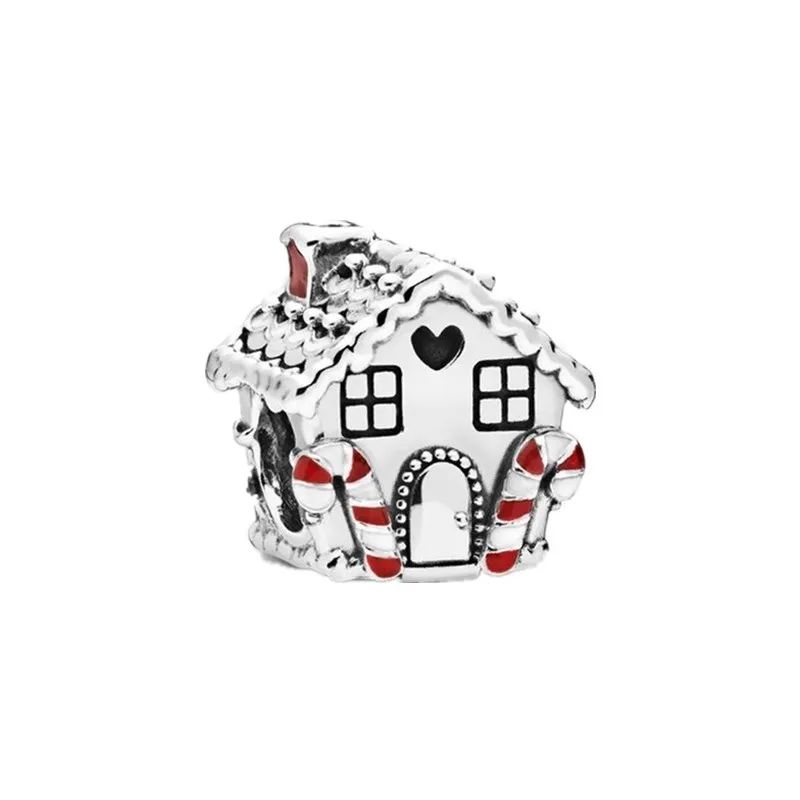 

Silver Christmas Pendant Charms Fit Women Beads Bracelets Jewelry Gift