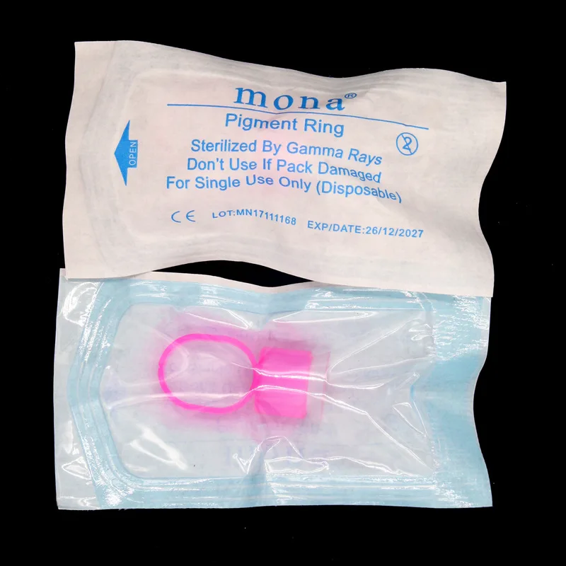 100 шт татуировки питания кольцо чашки инструменты микроблейдинг пигмент